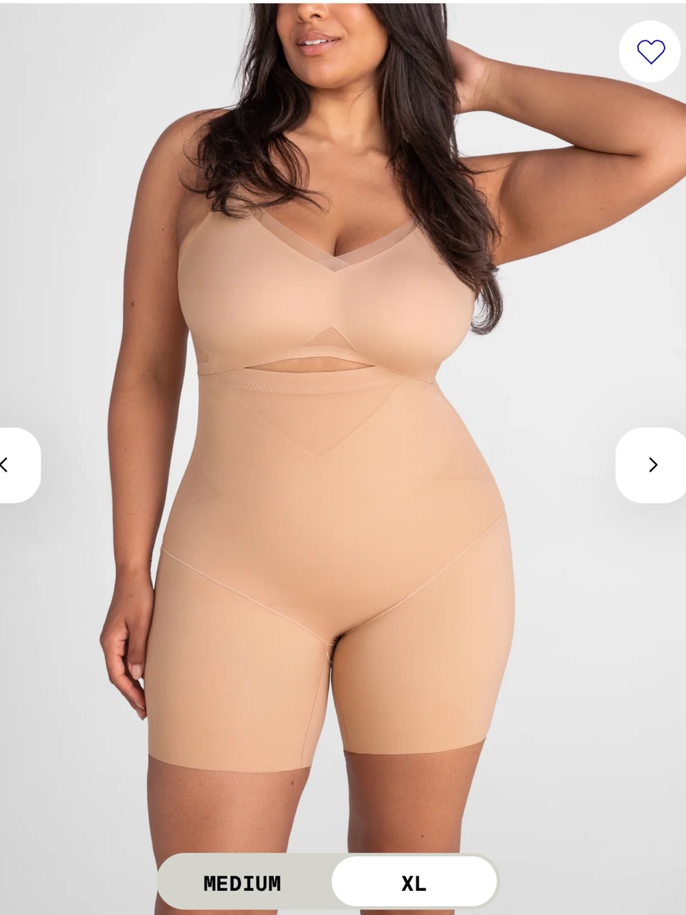 HoneyLove Super Power Nude Girl Shapewear Shorts, Size XL
